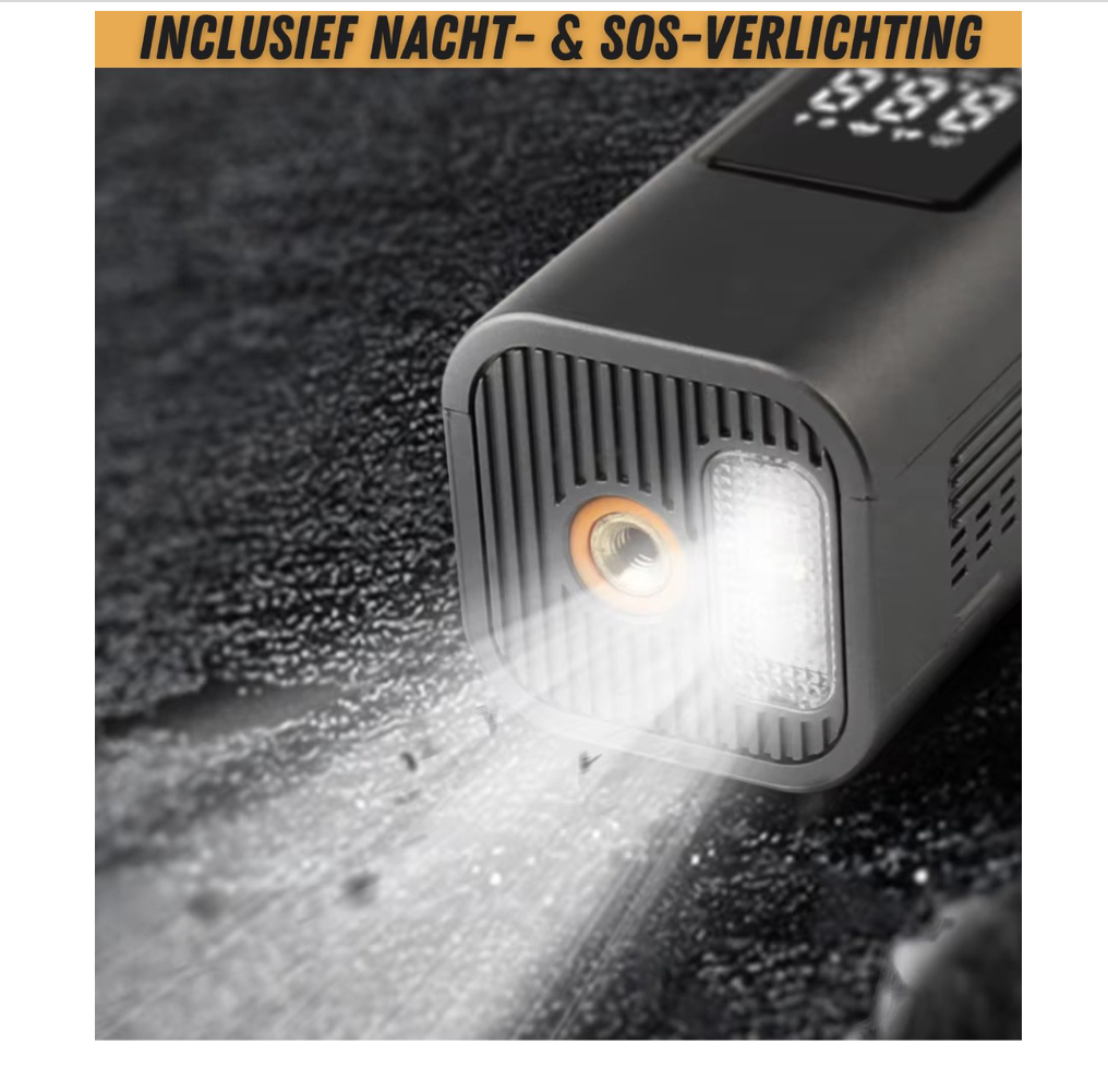 Draagbare 4-in-1 Luchtcompressor & Autostofzuiger Draadloos